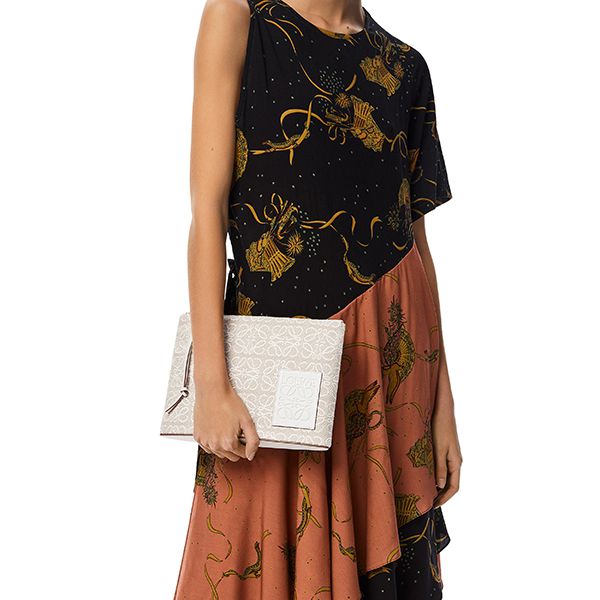 【ロエベ】新作◇アナグラムポーチ◇ジャカード コピー カーフ C730C63X15